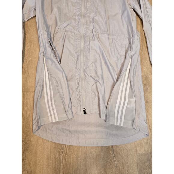 Adidas White Training Woven Longline Hooded Jacket Dress Size XL - Picture 3 of 4